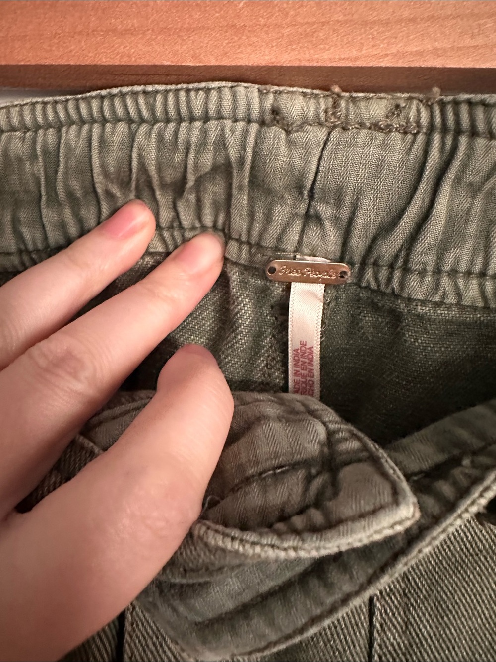 Free people come and get it utility olive hunter green parachute cargo pants - Picture 6 of 9